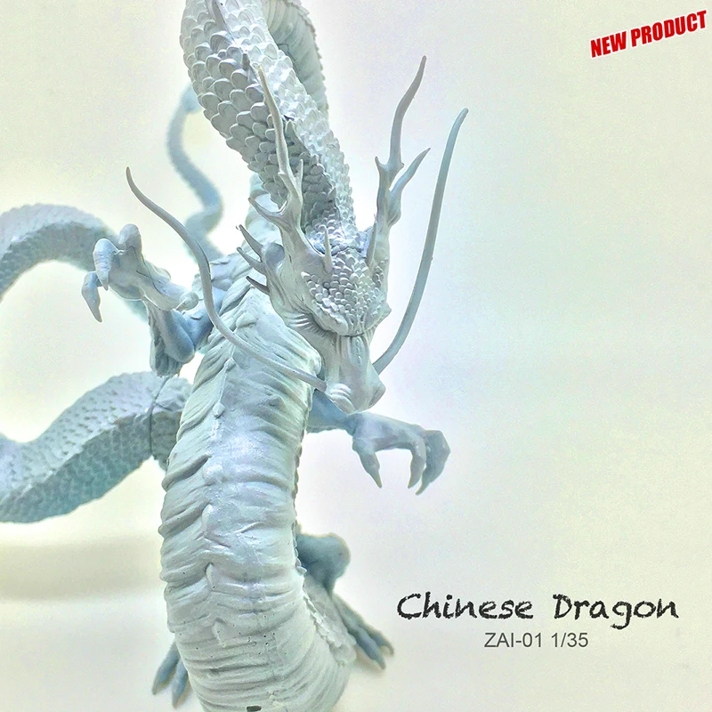 Миниатюрная модель 1/35 смолы Loong китайский дракон 90 мм Dragon Ball фигурка комплект ZAI