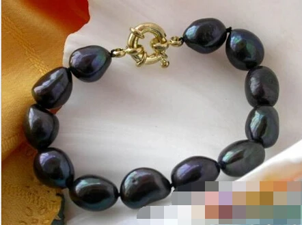

FREE SHIPPING>>>@@ > 01238 BLACK BAROQUE FRESHWATER CULTURED PEARL BRACELET
