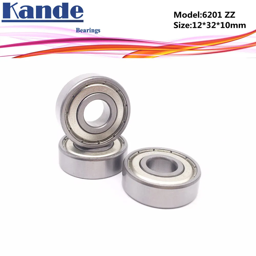 

Kande 6201ZZ 10PCS ABEC-5 6201 2Z Single Row Deep Groove Ball Bearing 12x32x10 mm 6201 ZZ