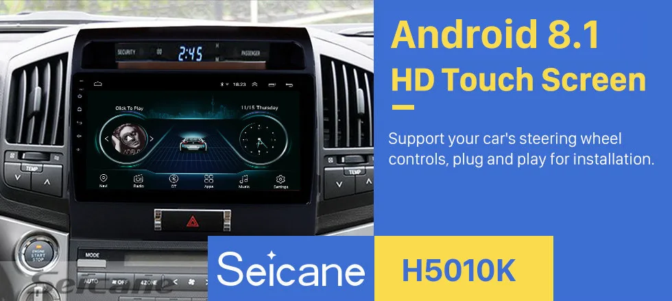 Clearance Seicane 10.1" Android 8.1 Car Multimedia Player For Toyota Cruiser FJ 2007 2008-2017 Auto Radio GPS Navigation USB AUX WIFI DVR 0