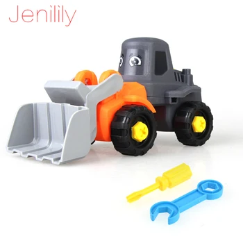 

New Kids Assembly Engineering vehicles Toy Plastic Handwork DIY Car Model Puzzle toys Car Assembled Model Tool Clamp oyuncak