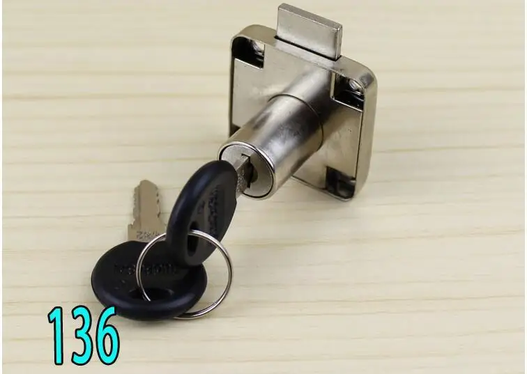 

10pcs/lot! Hardware Drawer Lock Furniture Desk Cabinet Locker Lock 16mm Lock Core 22mm Thickness With Two Keys