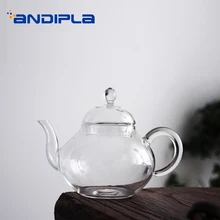 Японский стиль 250 мл краткое ручной работы прозрачный стеклянный чайник с фильтром домашняя посуда Кунг Фу чайники термостойкие