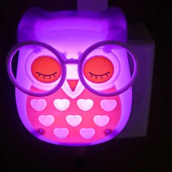 

Owl LED Night Light Lamp Darkness Mini Environmental Protection Automatic With Plug Daylight Sensor Modern Lighting Bedroom