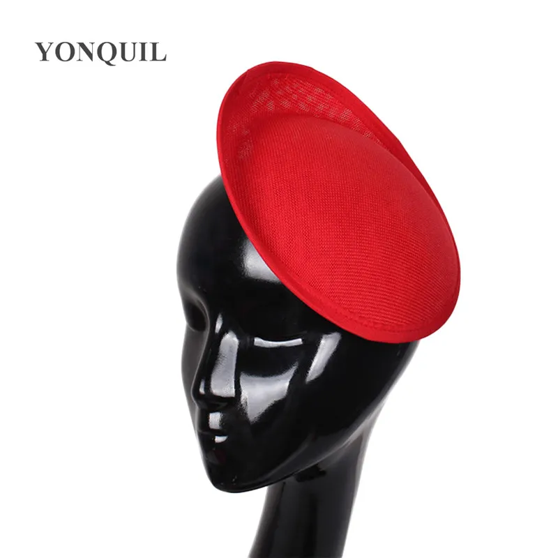 20CM Fascinator Bases 15 Colors Or Hot Pink Imitation Sinamay Derby Fascinator Hats Base Women Wedding Party Headwear