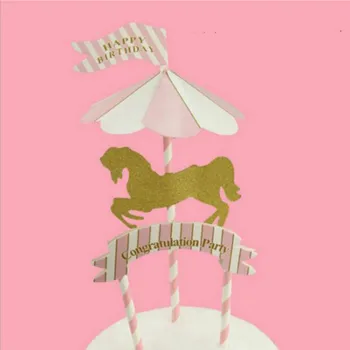 

Unicorn Party Cupcake Toppers Cake Decoration For Birthday Party Baby Shower Decoration Cartoon Horse Kids Favor 6 Sets