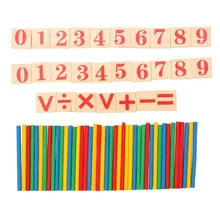 Baby Math Toy Wooden Counting Sticks Educational Toys Gift Kids Early Learning Number Counting Math Stick
