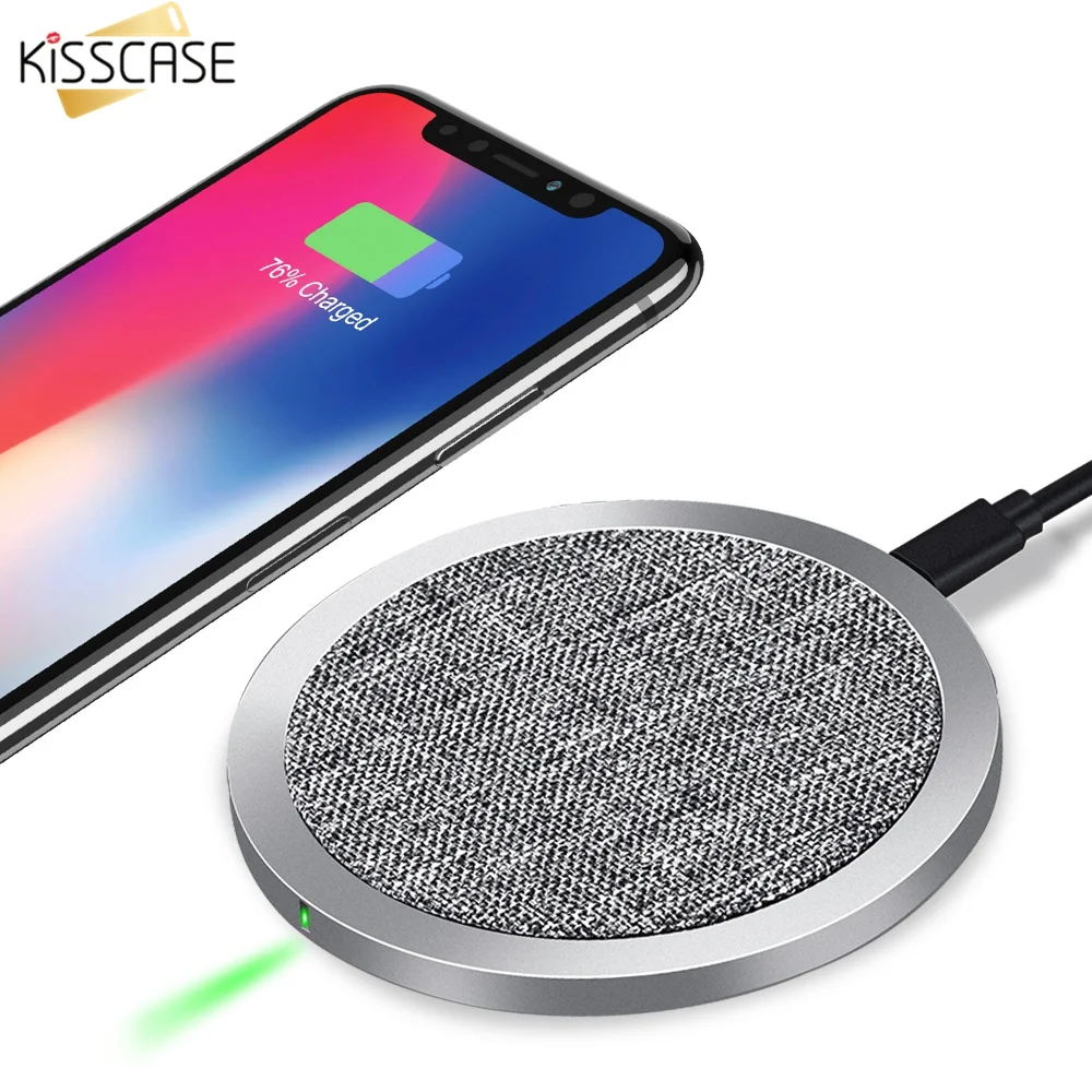 

KISSCASE Qi Wireless Charger For iPhone X XS Max XR 8 Plus 5V/1A Fast Wireless Charging For Samsung S8 S9 plus Note 9 8 Charger