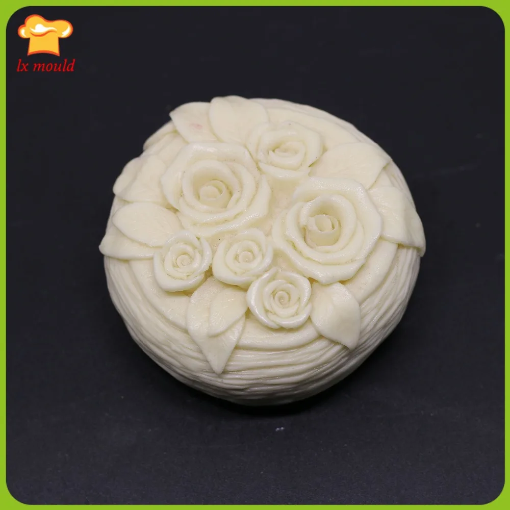 HOT SALE  3 d rose candles soap silicone mold Roses Ye Zizao mode Grain beautiful candle mould