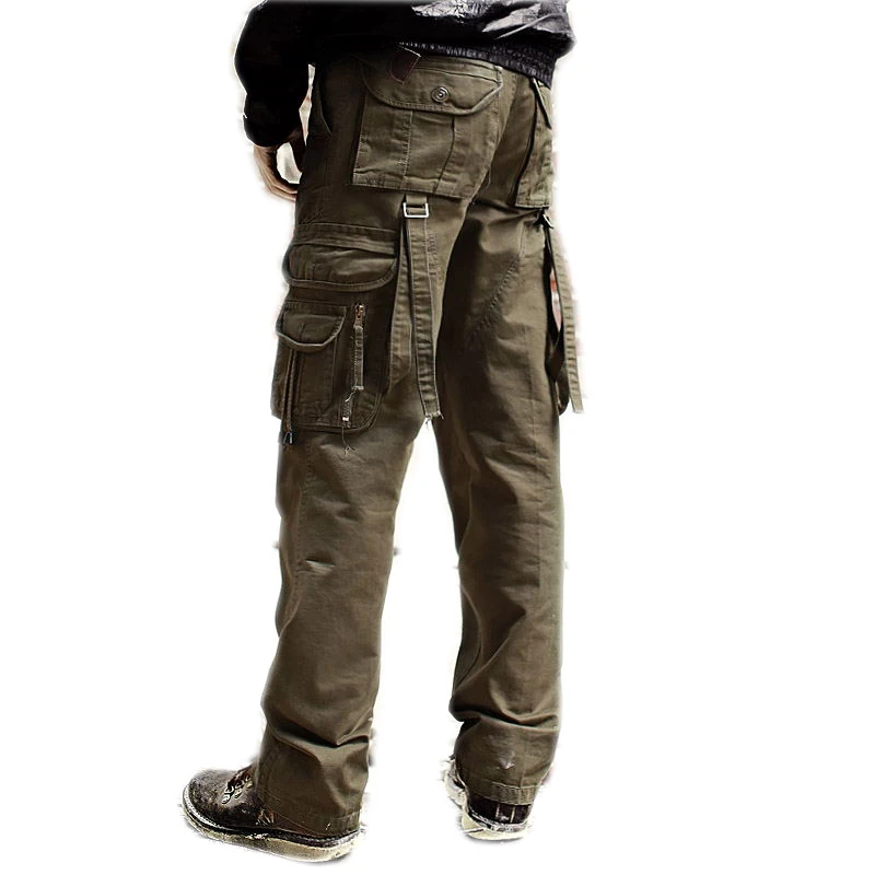 

High quality Male Cargo pant men's cotton coveralls man workwear leisure trousers Men's military pants Overalls Breeches