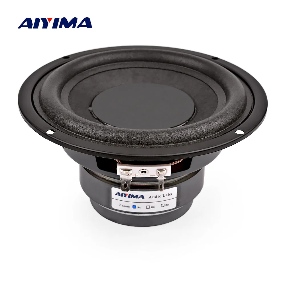 AIYIMA 1Pc 5.25 Inch Subwoofer Audio Speakers 100W
