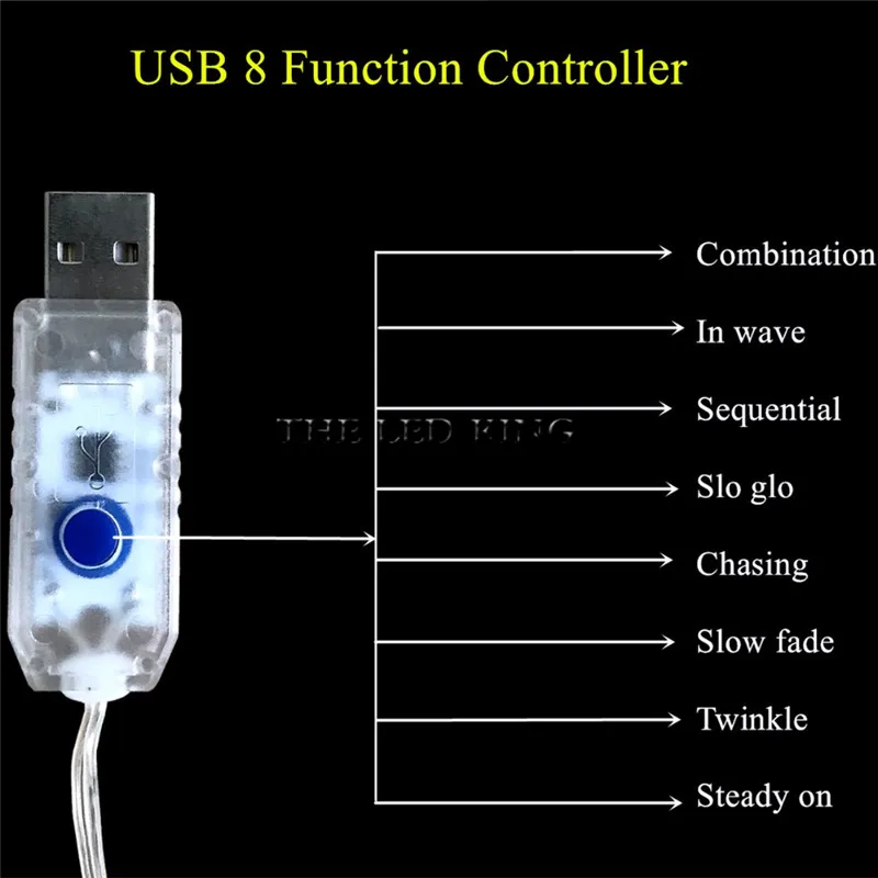 Пульт дистанционного управления с регулируемой яркостью USB светодиодные гирлянды 10 м 100 светодиодов 5 в 33 футов медный провод теплый белый/RGB Свадебная декоративная подсветка для вечеринки