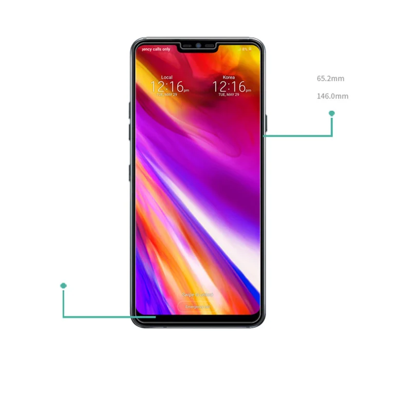 UVR для LG G7 ThinQ G710 матовое закаленное стекло против отпечатков пальцев 9H Защитная пленка для LG G7 ThinQ