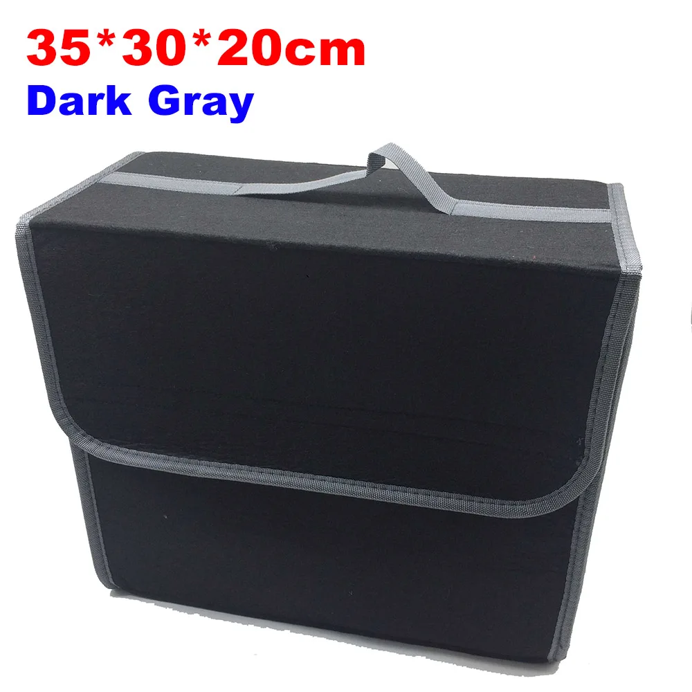 Buendeer светильник, серый органайзер для багажника автомобиля, огнестойкая Мягкая шерстяная фетровая сумка для хранения автомобиля, темно-серая коробка для хранения, Упаковочная посылка - Название цвета: Dark Gray