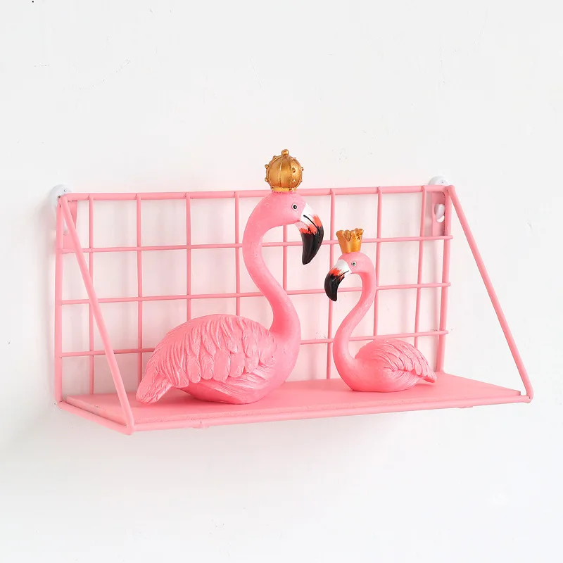 Pink series girl heart wrought iron grid racks (5)