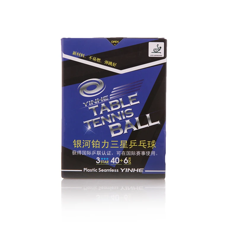 YINHE Galaxy 3 звездочные бесшовные мячи для настольного тенниса пластиковые 40 + ITTF