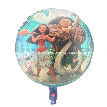 

50pcs/lot New arrival 18inch Round Moana Princess Balloons Wedding Decorations Baby Shower Birthday Supply Inflatable Balloon