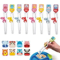1 пара разноцветная Милая животные Миньоны Обучающие тренировочные палочки для еды дети китайская палочка для еды ученик для детских