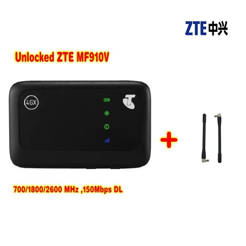Разблокированный Карманный Wi Fi роутер ZTE MF910v 4G с 2 антеннами|4g pocket wifi router|pocket router