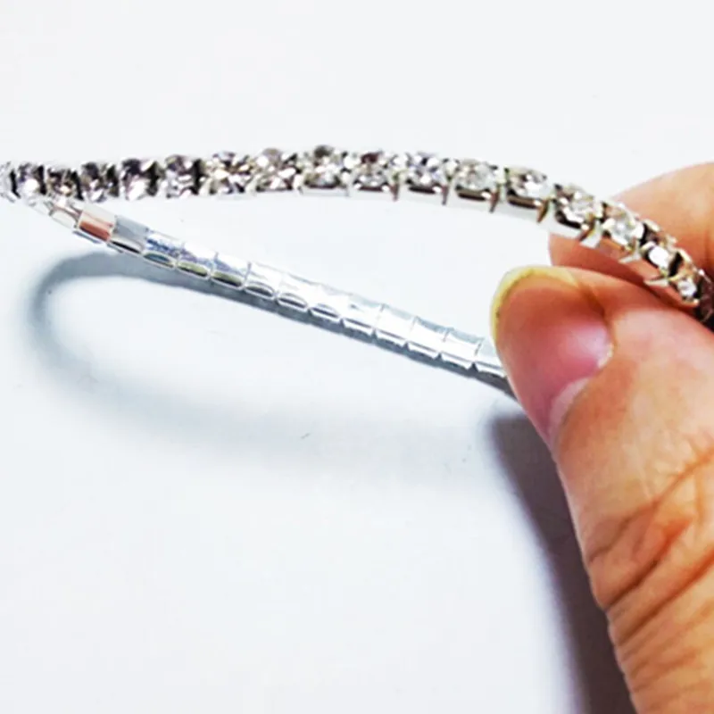 مجوهرات الأزياء الاكسسوارات الفاخرة حجر الراين سوار كريستال سوار للتنس الأنوثة سوار هدية عيد ميلاد