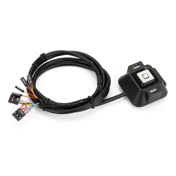 

USB Gadgets Desktop Computer Switch pc Case USB Power Support On Off Reset USB Button Switch Extender Cable Home Internet Cafe