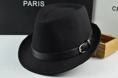 Новые мужские и женские чистые шерстяные мягкие шляпы заклепки для пояса шляпа ткань фетровая шляпа восстановление древнего пути джаз шляпа Британский стиль Панама шляпа