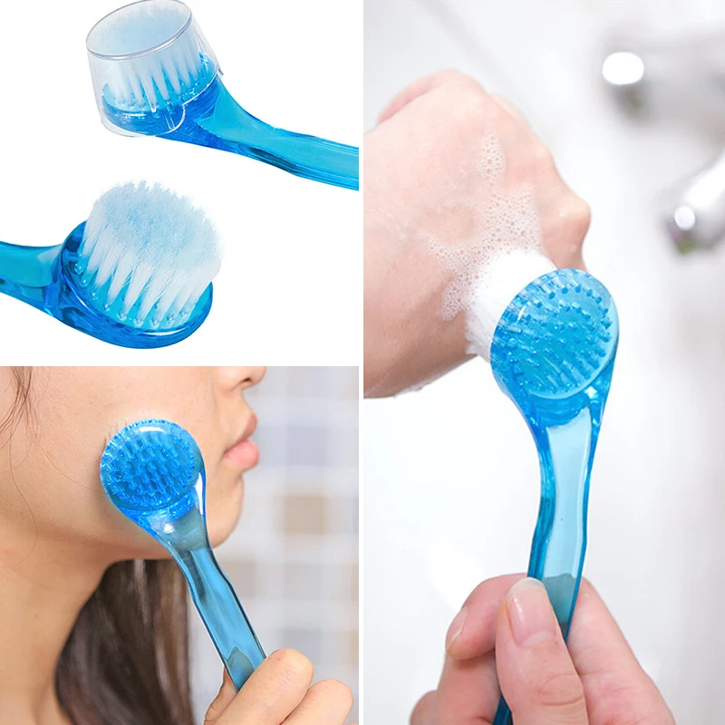 New Exfoliating Facial Brush Face Care Cleaning Wash Cap Soft Bristle