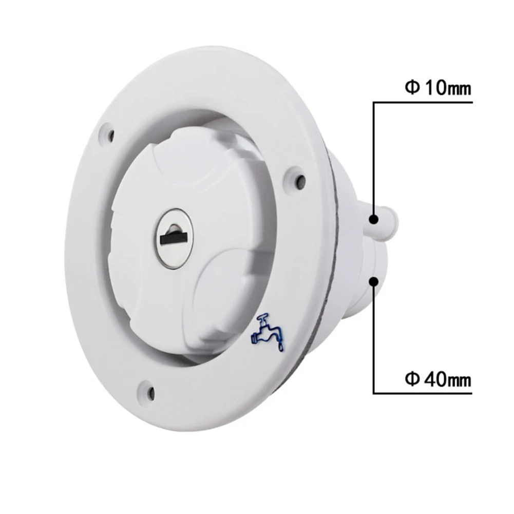 RV Аксессуары Заливная Горловина для водяных баков караван пластиковая Гравитация свежая вода заливка люк Впускной кемпер прицеп автодома черный