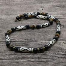 Деревенское мужское бисерное ожерелье натуральная кость быка колье Серфер ожерелье племенное ювелирное изделие лучший друг подарок для Него SU-04