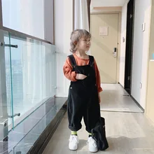 Новое поступление, комбинезон для девочек, модные длинные штаны для девочек 2-7 лет