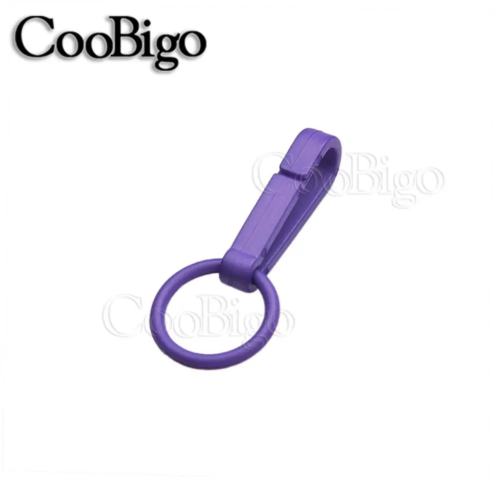 25 шт цветные перчатки крюк пластиковая пряжка, Карабин Крюк с уплотнительным кольцом для сумка для прогулок, рюкзак занавески для душа Запчасти Аксессуары - Цвет: Purple