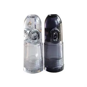 

Ultimate Snuff Bullet Acrylic Clear with Clear Bottoms Personalized Acrylic Plastic Snuff Bullets
