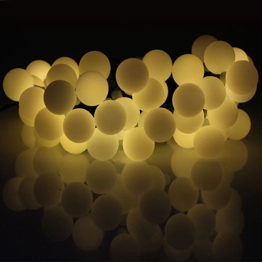 Iluminación para fiestas solar powered 5 M 50 LEDs al aire libre bola Hada cuerda luces luz solar bouquet decor Lámparas luce Solare