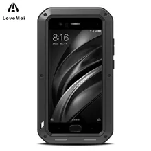 Чехол LOVE MEI для Xiaomi mi 6, роскошный противоударный жесткий металлический алюминиевый силиконовый защитный чехол для телефона для Xiaomi mi 6, задняя крышка