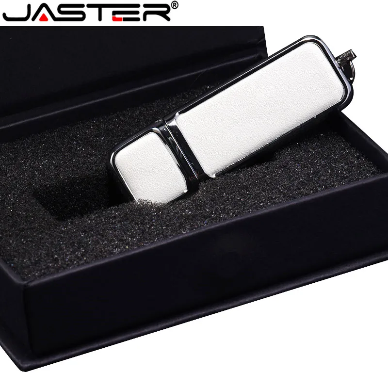 

JASTE High quality new leather usb with box usb 2.0 memory flash stick pen drive