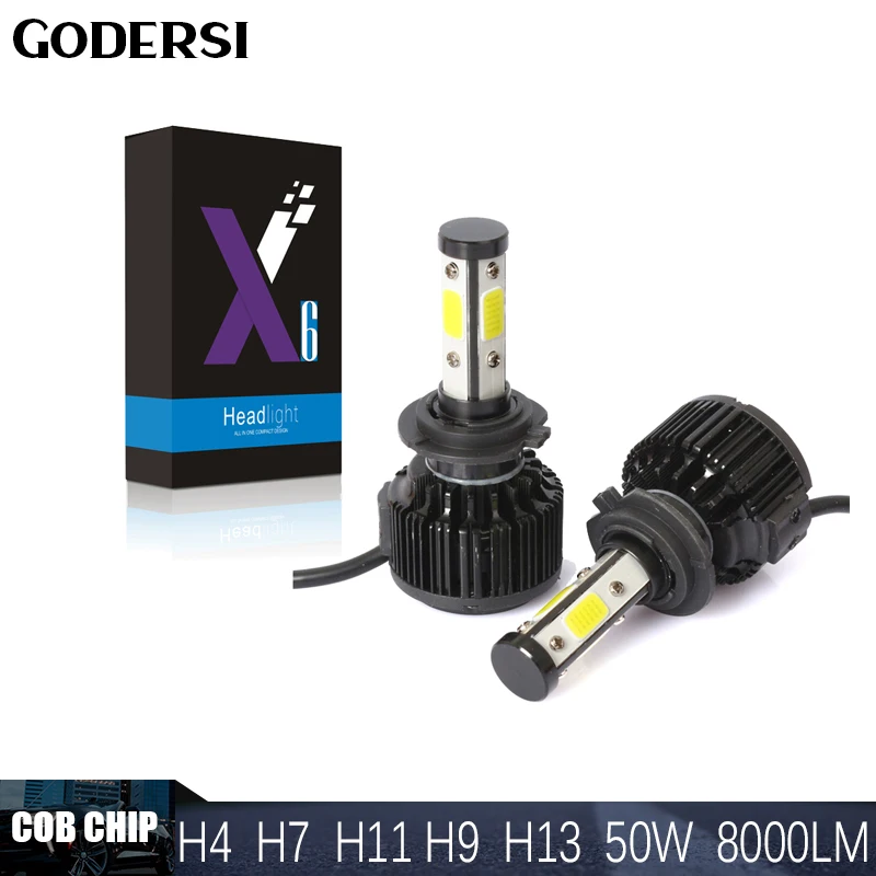 

4SIDE H7 led headlight Bulb H4 Hi/Lo H8 H9 H11 9004 9007 9012 16000LM Automobiles Bulbs High Low Beam Auto Fog Lamp With Fan