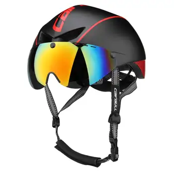 

Road Bicycle Helmet Goggles Racing Cycling Bike Helmet in-mold Goggle