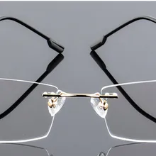 Eyesilove, модные очки без оправы из титанового сплава для близоруких женщин и мужчин, близорукие очки, очки по рецепту от-0,50 до-6,00