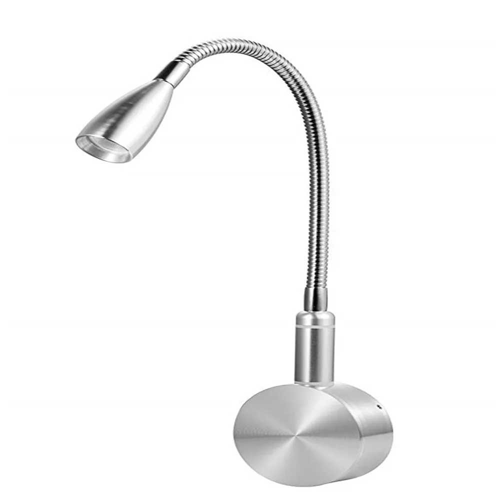 Preise 3w Flexible Led Wand Leuchten Leuchte Wand Lampen für Lesen Schlafzimmer Nacht Lampe Licht Silber Schwarz Einstellbare Wand lichter