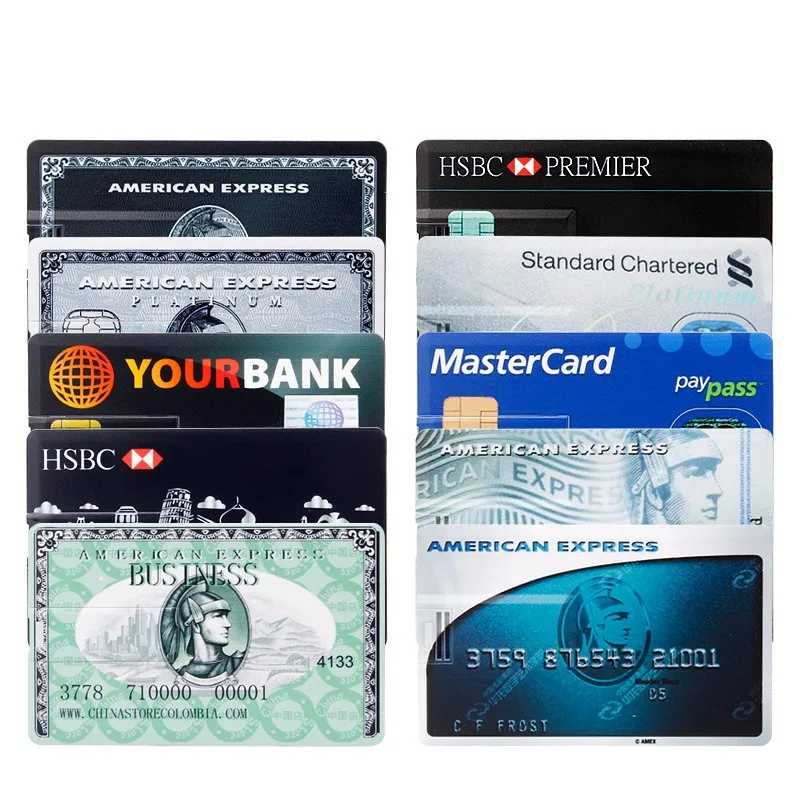 

usb disk Bank Credit Card pendrive Real Capacity flash memory 4GB 8GB 16GB 32GB 64GB 128GB flash disk wholesale free custom logo