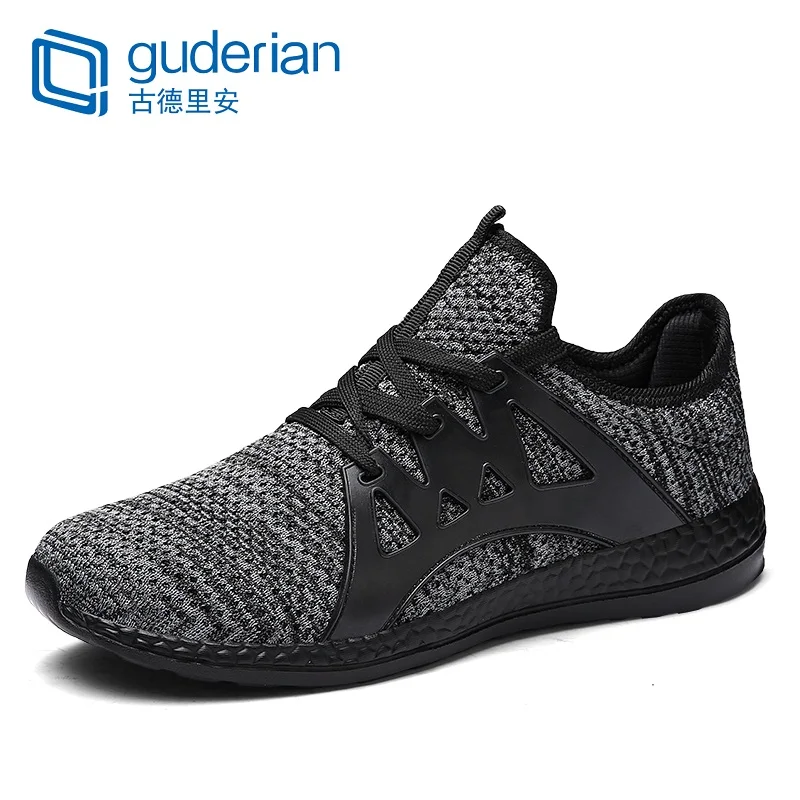 

GUDERIAN Plus Size 36-47 Breathable Men Casual Shoes Flying Wave Sneakers Men Shoes Lace Up Lightweight Couple Shoes Zapatillas