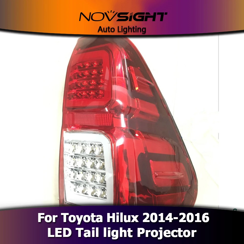 

NOVSIGHT 2Pcs Sensor LED Projector Headlight DRL Fog Light Turn Signal Lamp Set xenon bulb For Toyota Hilux 2014-2016