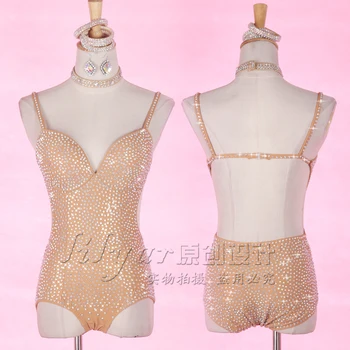 

Luxury Latin Dance Dress Performance Costumes Sexy Glisten Rhinestone Tassel Dresses For Women Girls Stage Competiton Clothing