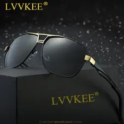 LVVKEE 2018 бренд Для Мужчин's Алюминий вождения солнцезащитные очки HD поляризованные UV400 зеркало мужской солнцезащитные очки для вывода Для