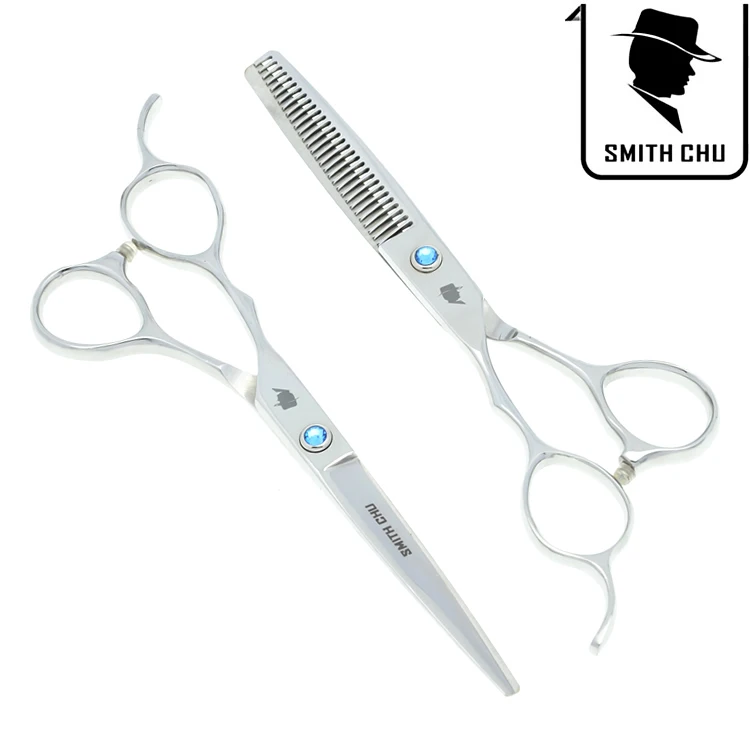 6 0 Inch Smith Chu Salon Left handed Hair Scissors Set Japan Barber Cutting Thinning Shears 2