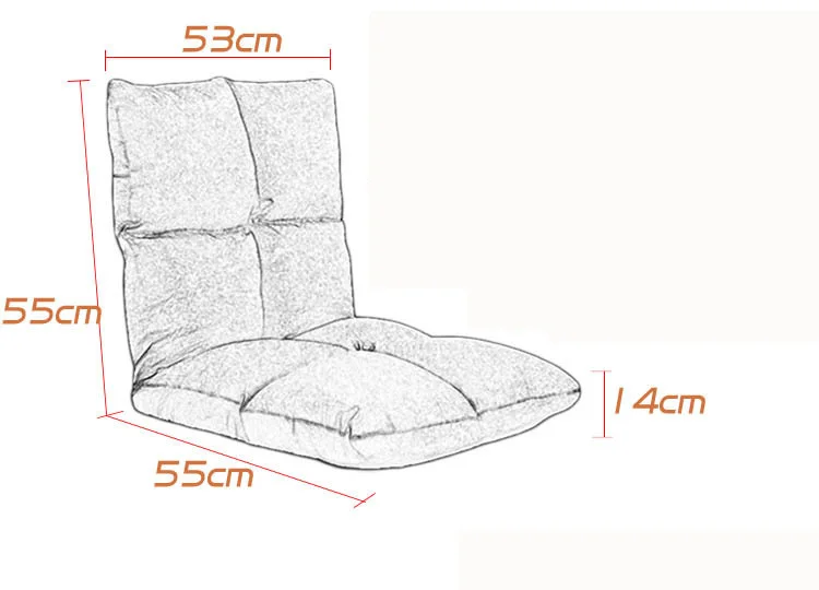 Y82 Folding Sofa Bed Furniture Living Room Modern Lazy Sofa Couch Floor Gaming Sofa Chair Adjustab Sleeping Sofa Bed 110*53