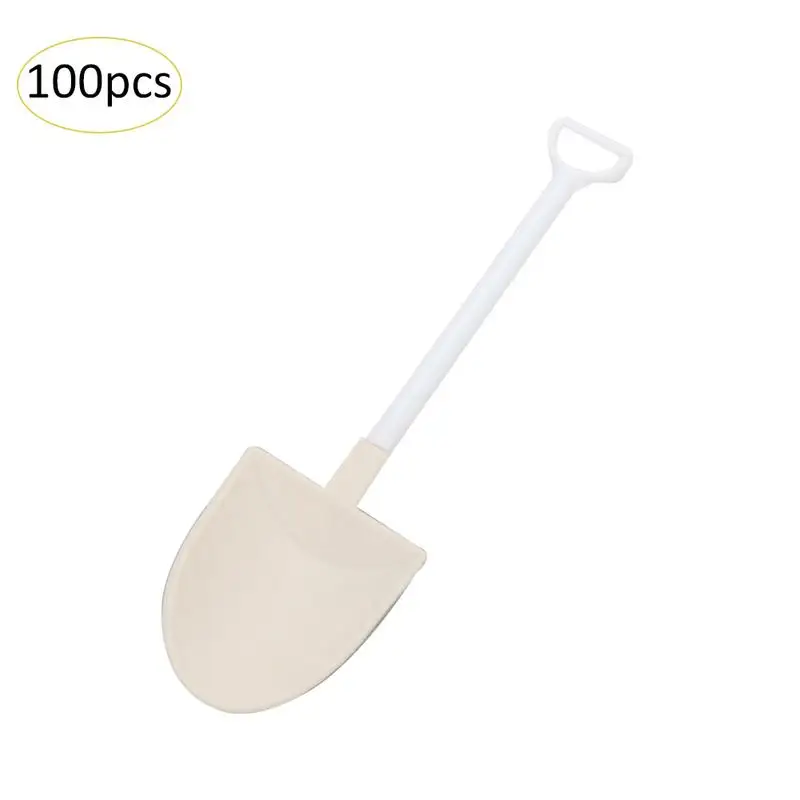 Khaki Ложка для мороженого одноразовые пластиковые ложки пудинг маленькая лопатка ложка для торта отдельная упаковка десертная посуда - Цвет: Khaki