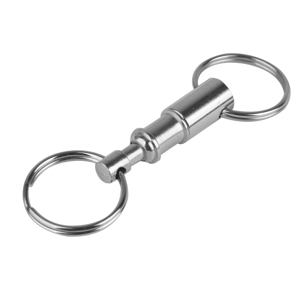 10Pcs Detachable Quick Release KeyRings Double Split Rings End Belt Holder Dual Key Ring Fashion Jewelry