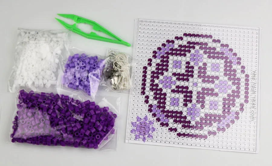 Новая Большая серия колокольчиков от ветра, Хама, бусы, бойцовые игрушки Beans, Детские предохранители, бусины для дома, креативные маленькие украшения - Цвет: purple