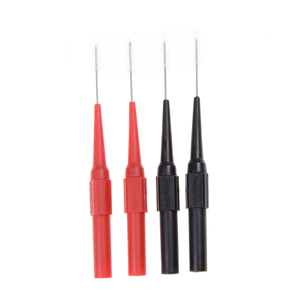 

2PCS Black and Red Multimeter Test Insulation Piercing Needle Non-destructive Probes 30V-60V Mayitr For Banana Plug
